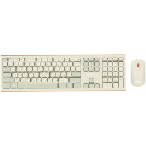 Клавиатура + мышь Acer OCC200 клав: бежевый мышь: бежевый USB беспроводная slim Multimedia