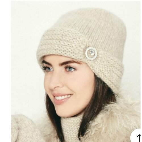 фото Шапка бини tricotier, размер 56, черный, серый