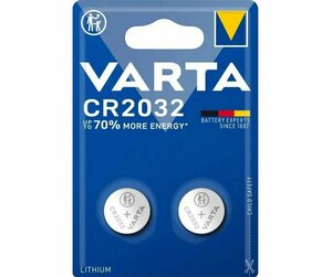 Батарейка VARTA CR2032, в упаковке: 2 шт.