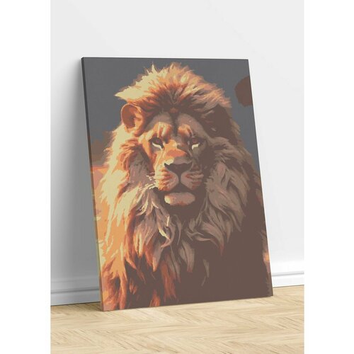 Лев картина по номерам живопись по номерам на холсте без подрамника 40х50 см король лев