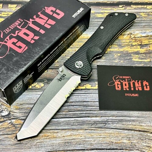 нож складной southern grind sg20137 bad monkey part serrated blade g10 handle Нож складной Southern Grind SG20175 Bad Monkey, 14C28N Sandvik PartSerrated Tanto Blade, G10 Handle