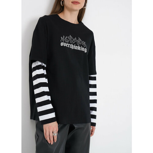 фото Лонгслив funday, размер 50-54, черный