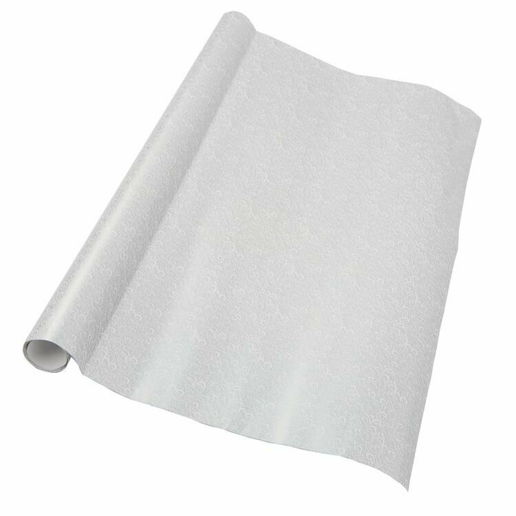 Бумага упаковочная Серебряные узоры 67х99см