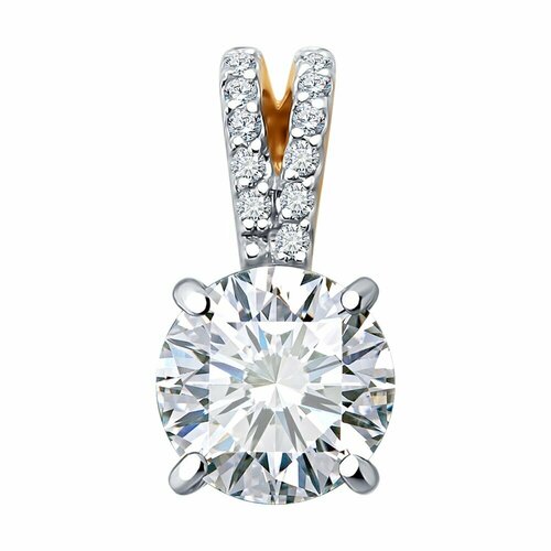 фото Подвеска sokolov, красное золото, 585 проба, фианит