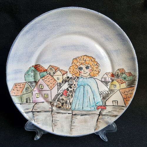 Авторская тарелочка ручной работы Irina Volvach Art Ceramics 