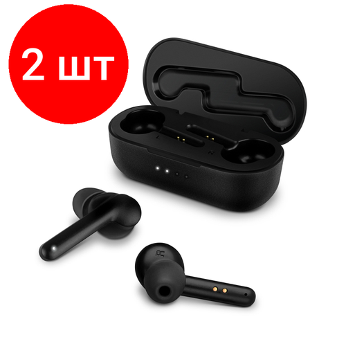 Комплект 2 штук Наушники SVEN E-700B черный Bluetooth TWS зарядный кейс беспроводные 224000₽