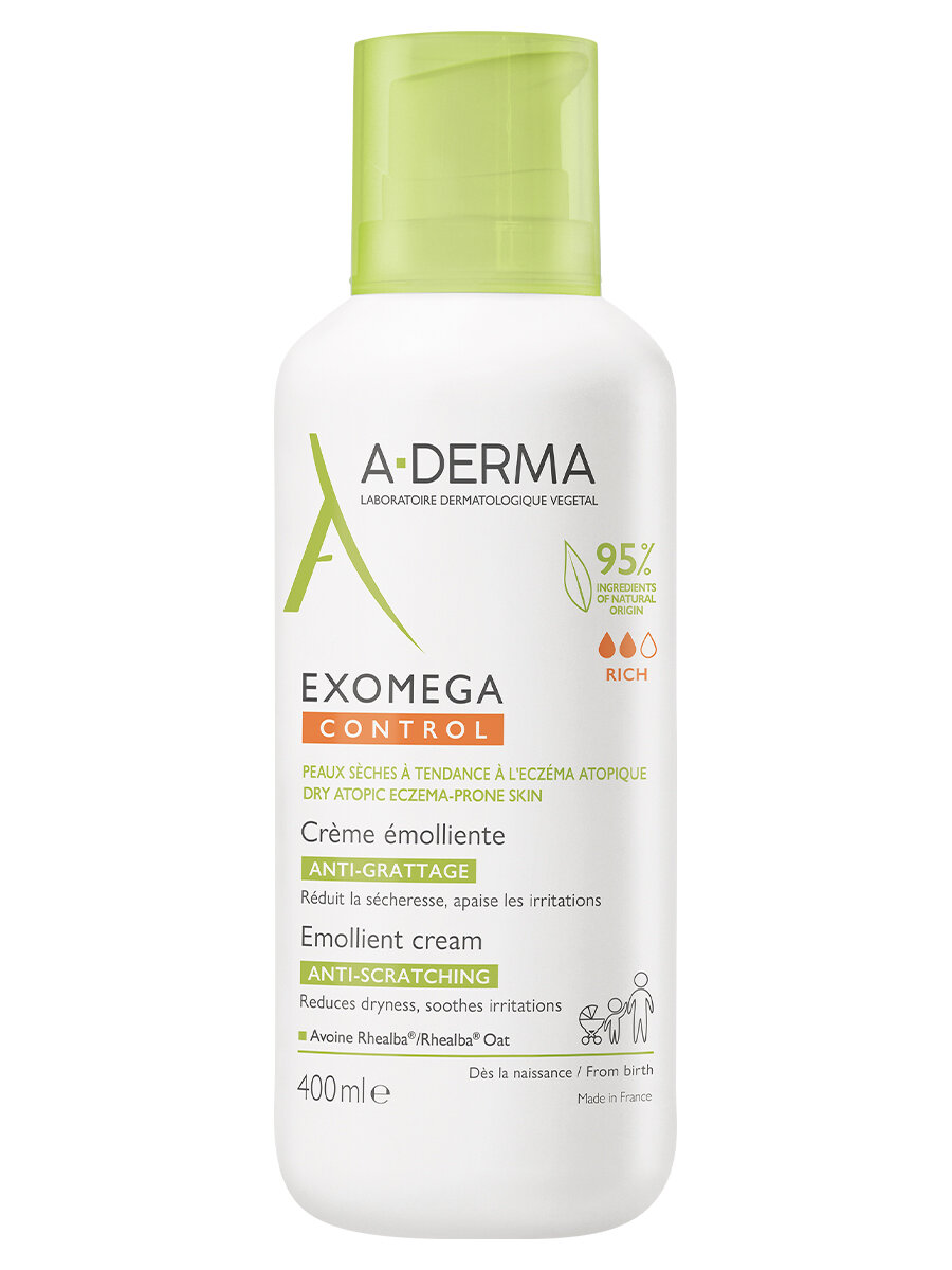 A-Derma Exomega Control крем для лица и тела смягчающий, 400 мл