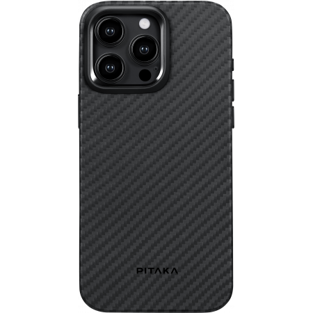 Чехол Pitaka MagEZ Case 4 для iPhone 15 Pro Max (6.7"), Black/Grey (KI1501PMP) усиленная рамка