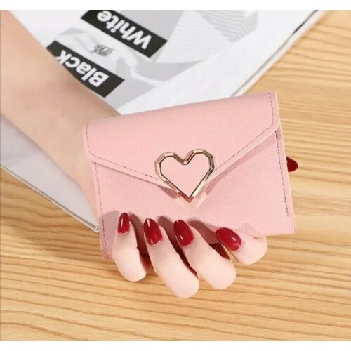 фото Кошелек кошелёк женский с отделением для карт экокожа, фактура матовая, розовый тм