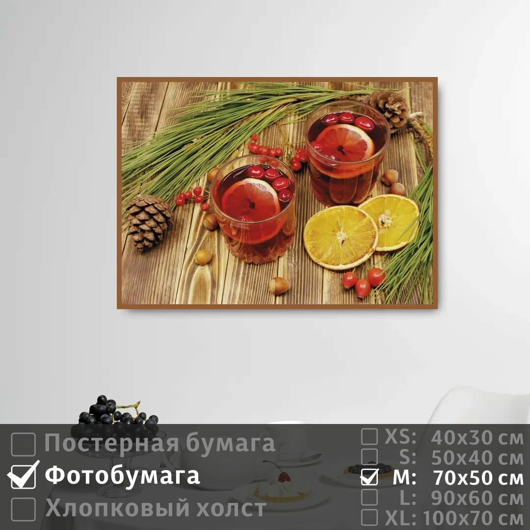 Постер на фотобумаге Праздничный Уютный Чай 70х50 см ПолиЦентр