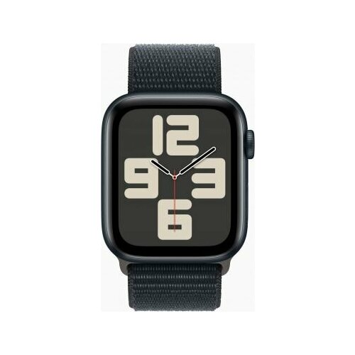 Умные часы Apple Watch SE 2023 A2723 44мм OLED корп. темная ночь Sport Loop рем. темная ночь разм. брасл:145-220мм (MREA3LL/A)