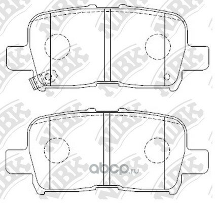 Колодки тормозные задние nibk pn8803