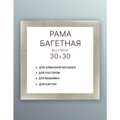 Багетная рама для картин 30х30 для картин по номерам на подрамнике холсте 30 на 30 вышивки рисунка алмазной мозаики