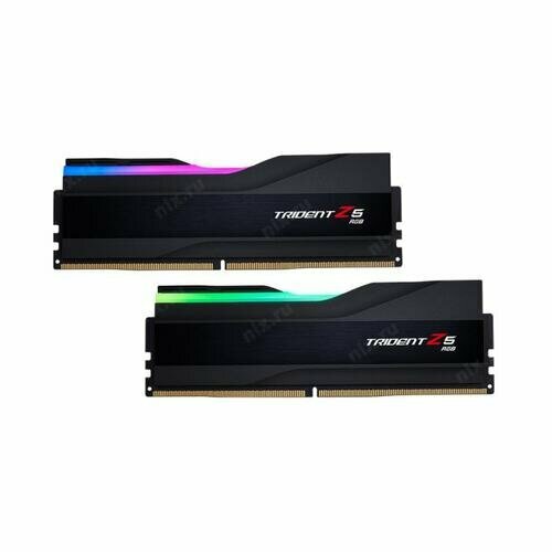 Модуль памяти DDR5 GSKILL TRIDENT Z5 RGB 64GB 2x32GB 6000MHz CL30 30-40-40-96 14V F5-6000J3040G32GX2-TZ5RK Black 3042000₽