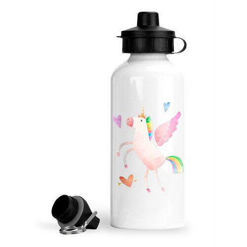фото Спортивная бутылка единорог с сердечками luzimuzi
