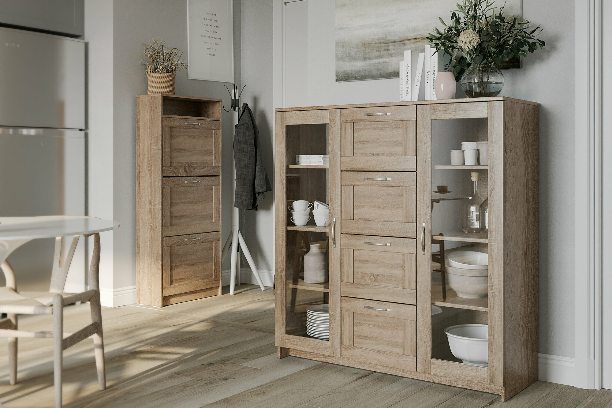 фото Шкаф VMG Industry Сириус 4 ящика сонома 117.1х41.2х123.4 см