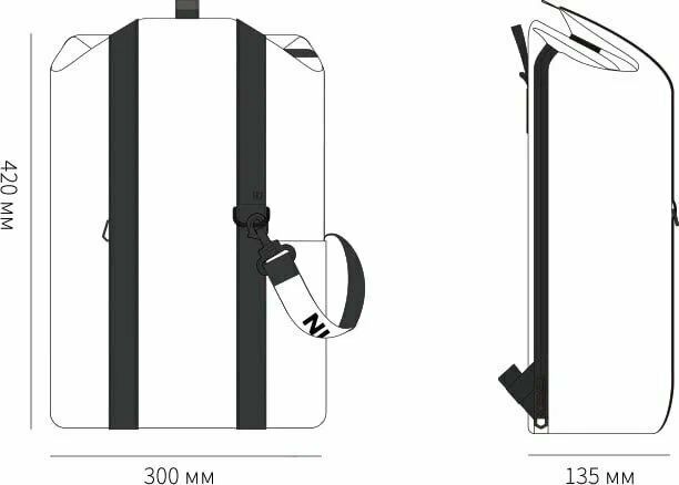 Рюкзак Ninetygo Urban Eusing backpack grey (90BBPMT2010U) ("Корпус: PU, Подкладка: Полиэстер") - фото №5