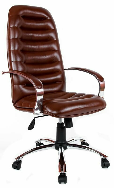 Компьютерное кресло Зорба CH офисное, обивка: натуральная кожа, цвет: коричневый