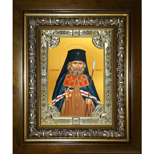 Икона Иоанн Шанхайский и Сан-Францисский святитель чудотворец в деревянном киоте