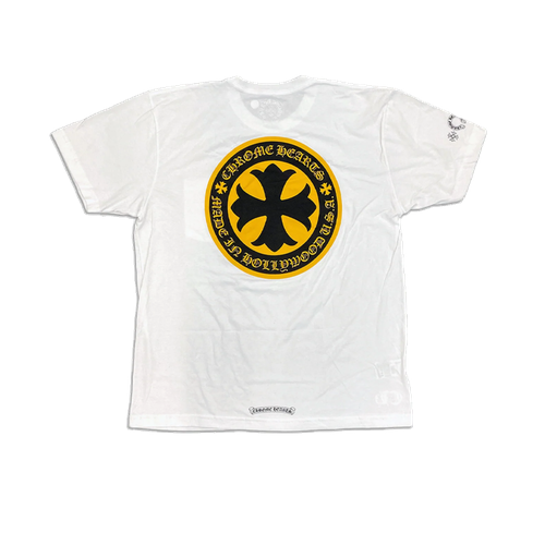 фото Футболка chrome hearts hollywood yellow, размер m, желтый, белый