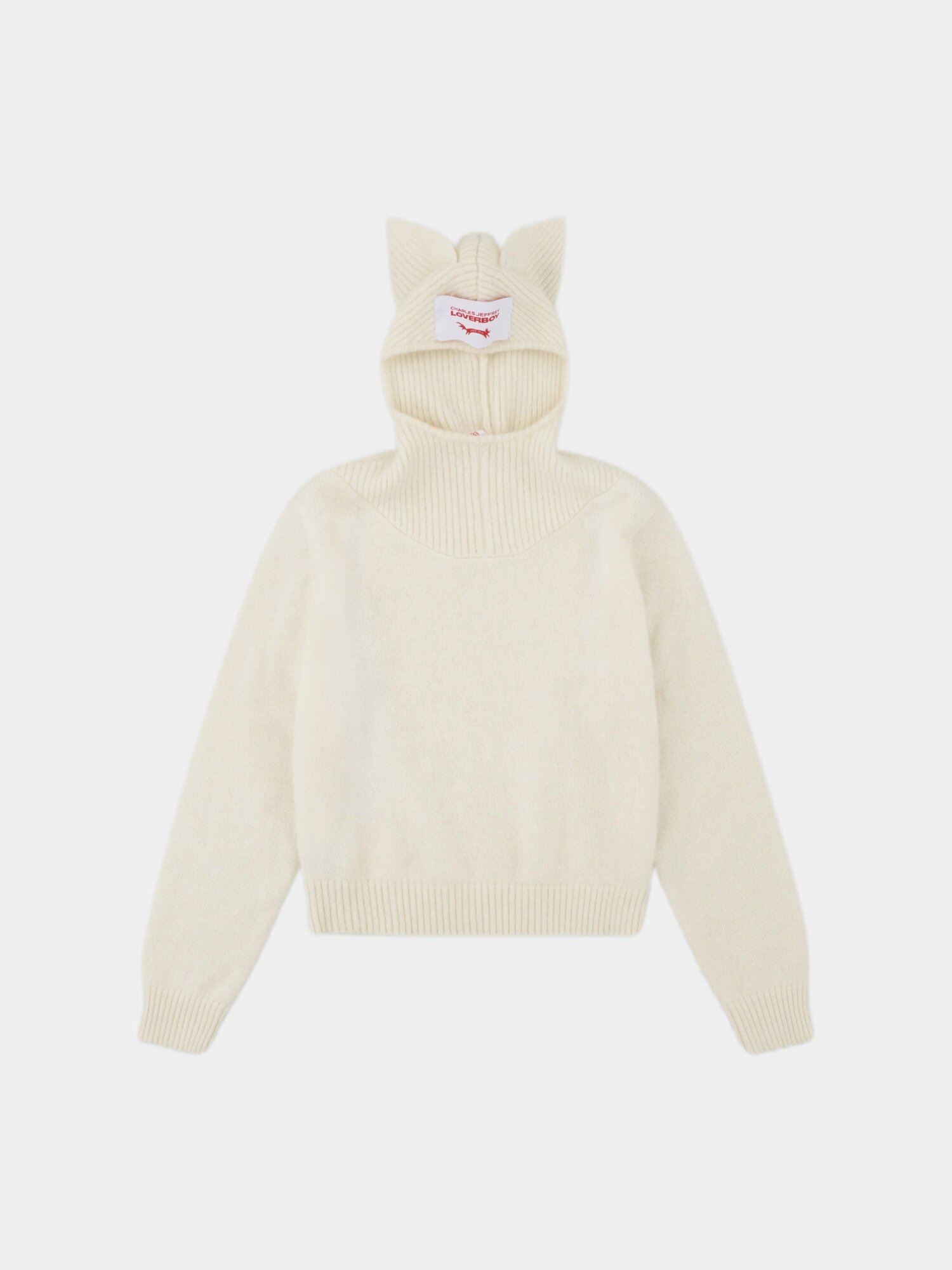 Свитер Charles Jeffrey Loverboy Loverboy Ears Balaclava, размер M, , слоновая кость