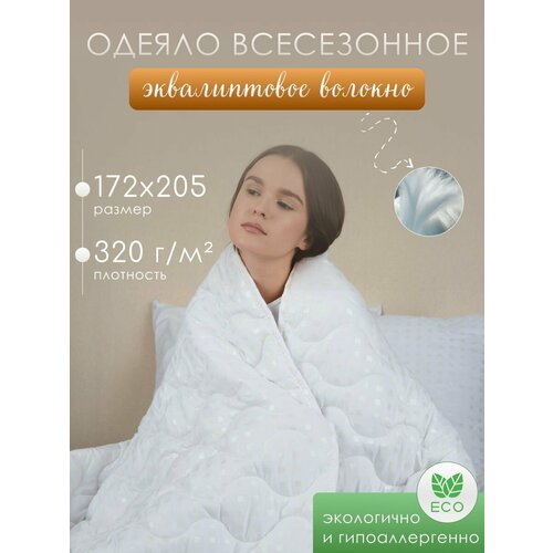 Одеяло двуспальное всесезонное 172х205 эвкалипт