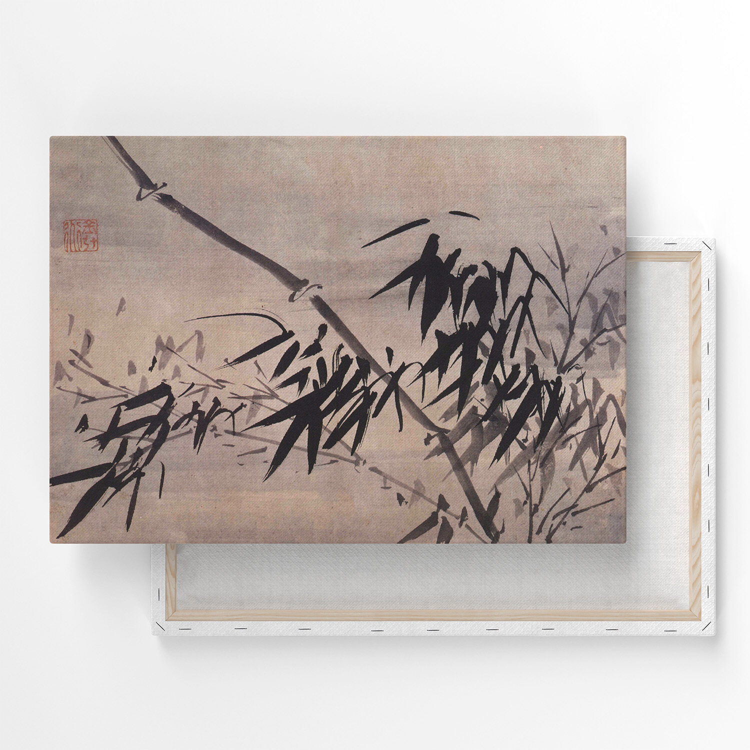Картина на холсте репродукция / Ким Хон До - Bamboo in Ink / Размер 30 x 40 см