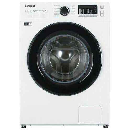 Стиральная машина фронтальная SAMSUNG WW80AGAS22AELD белыйчерный 8 кг диспл пар 6810000₽