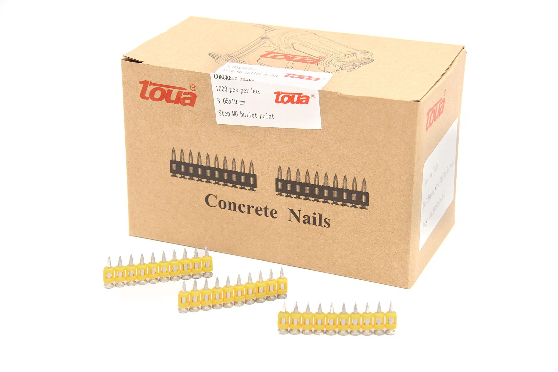 фото Гвозди по бетону MG bullet point 3,05х19мм (1000шт)TOUA