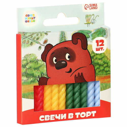 Союзмультфильм Набор свечей для торта Винни-Пух 12 штук Союзмультфильм 295₽
