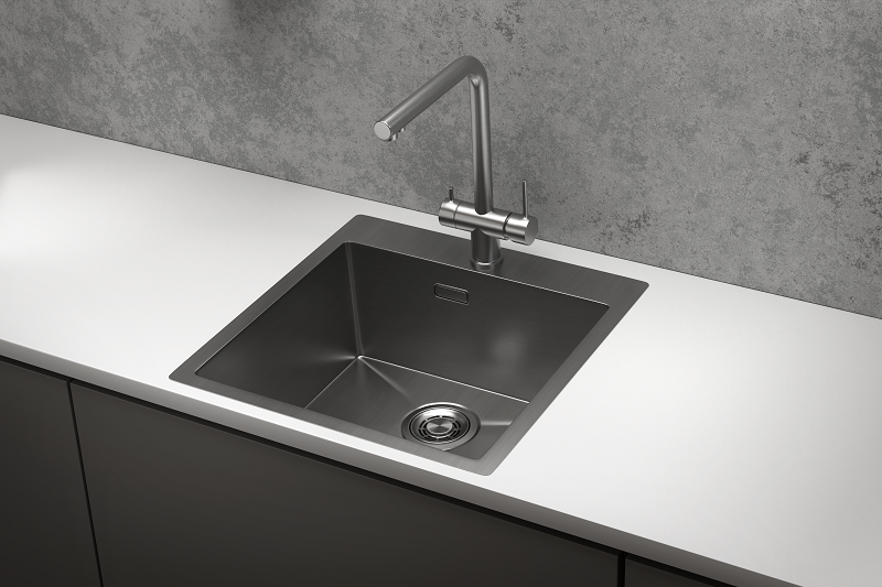 Мойка кухонная Granula Kitchen Space 5045U графит матовый - фото №19