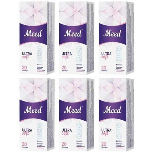 Meed Прокладки ежедневные гигиенические Ultra soft, ультратонкие, 20 шт/уп, 6 уп