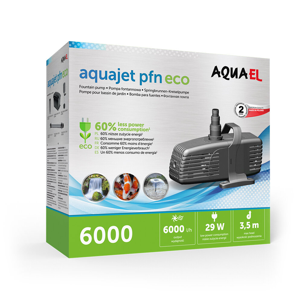 AQUAEL AQUAJET PFN ECO 6 000, Насос фонтанный h=3.0 м, 6000 л/ч