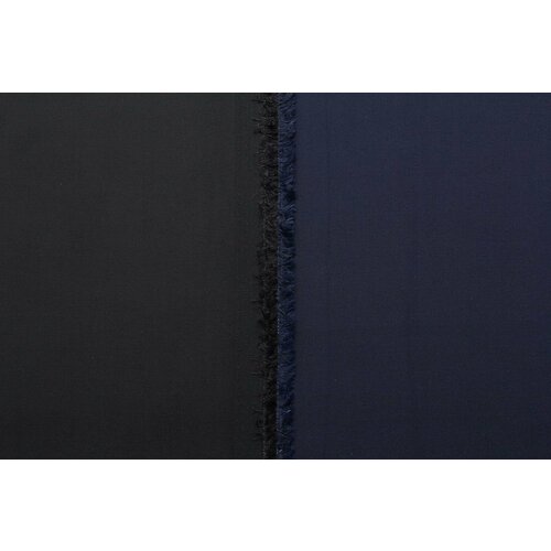 Ткань Неопрен стрейч двухсторонний M. Kors чёрный с тёмным синим , ш138см, 0,5 м
