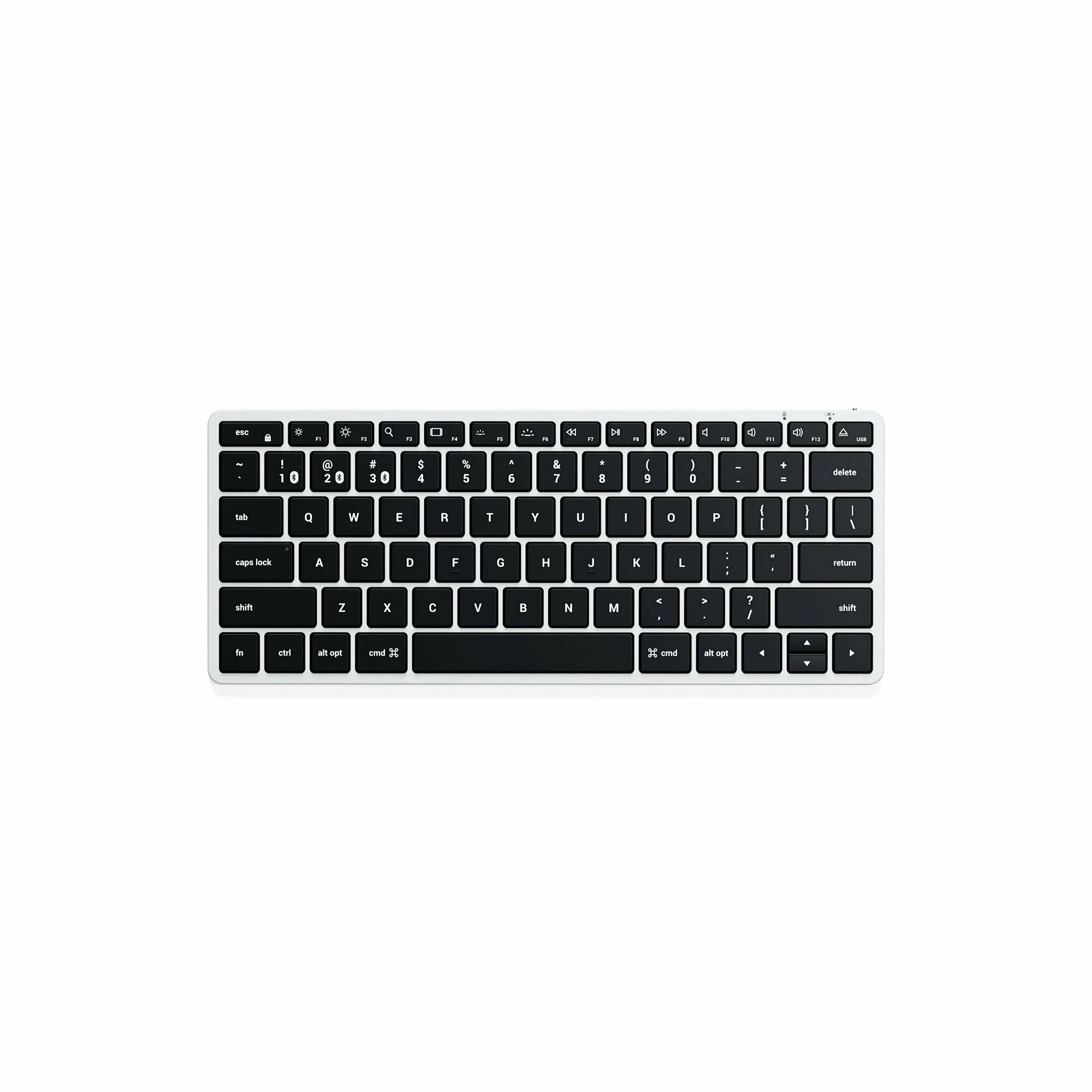 Беспроводная клавиатура Satechi Slim X1 Bluetooth Keyboard-RU. Раскладка - Русская. Цвет: серебристый.