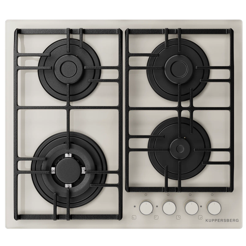 Газовая варочная панель Kuppersberg FG 69 W белыйзакаленное стекло 3169800₽
