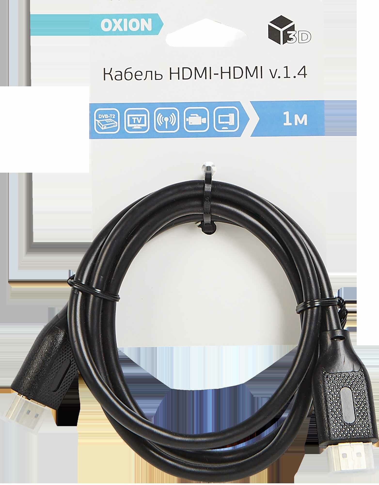 Кабель HDMI 3D V1.4 1 м Oxion - фото №6