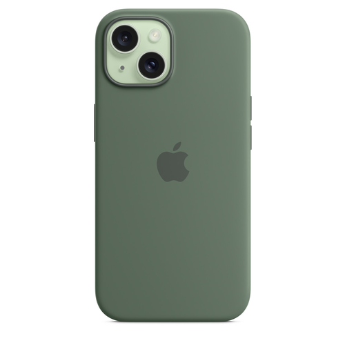 Чехол для iPhone 15 Silicone Case with MagSafe - Cypress зеленый
