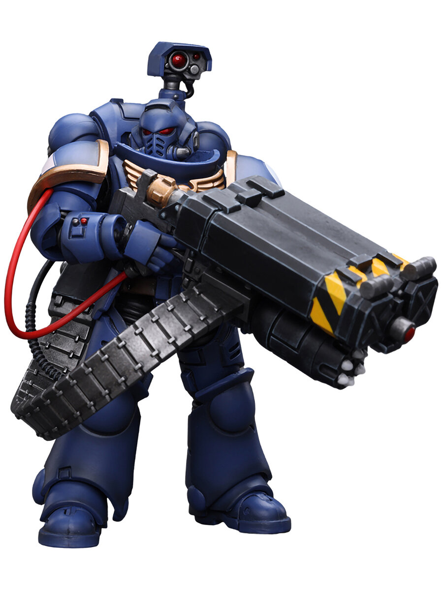 Фигурка JOYTOY Warhammer 40K Ultramarines Desolation Marine with Castellan Launcher (Superkrak) 1:18