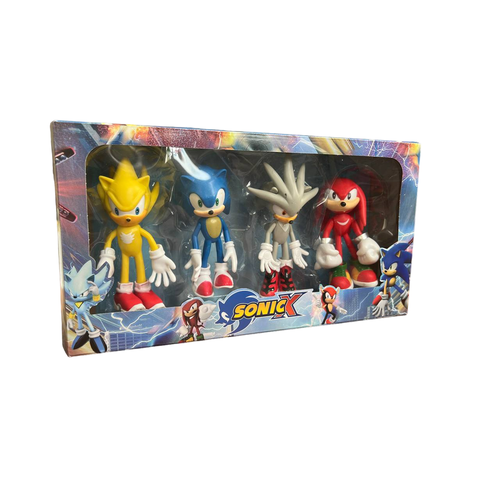 Набор фигурок Соник игрушки супергерои 14см 4 шт в подарочной коробке супергерои соник и друзья набор 6 фигурок