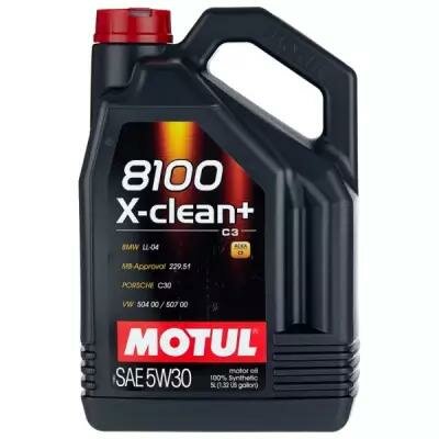 Синтетическое моторное масло Motul 8100 X-clean+ 5W30, 5 л, 1 шт.