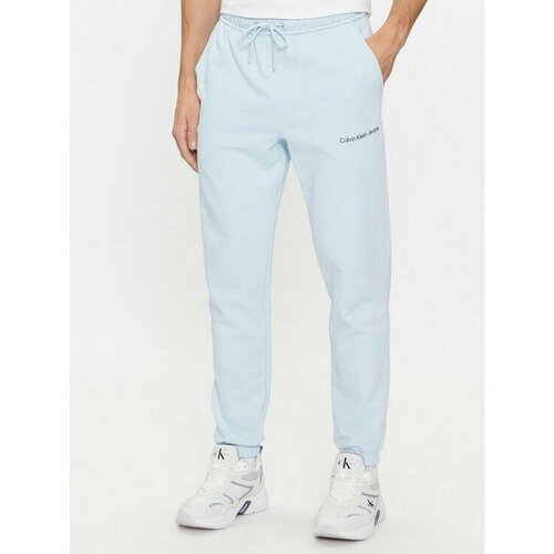 Брюки Calvin Klein Jeans, размер L [INT], голубой спортивные штаны calvin klein jeans institutional blocking unisex черный серый