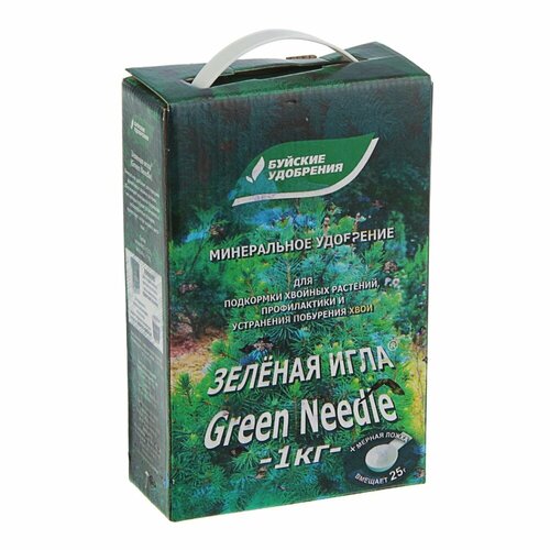 Удобрение для хвойных Зеленая игла в коробке 1 кг зеленая игла для хвойных 1 кг