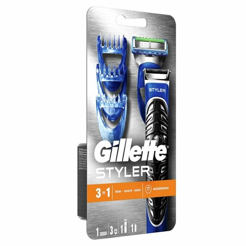 Стайлер для ухода за бородой и усами Gillette Fusionстай 1 сменная кассета 3 насадки 6291₽