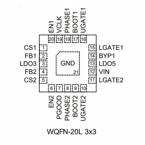 Микросхема RT6585BGQW 3H= 3x3