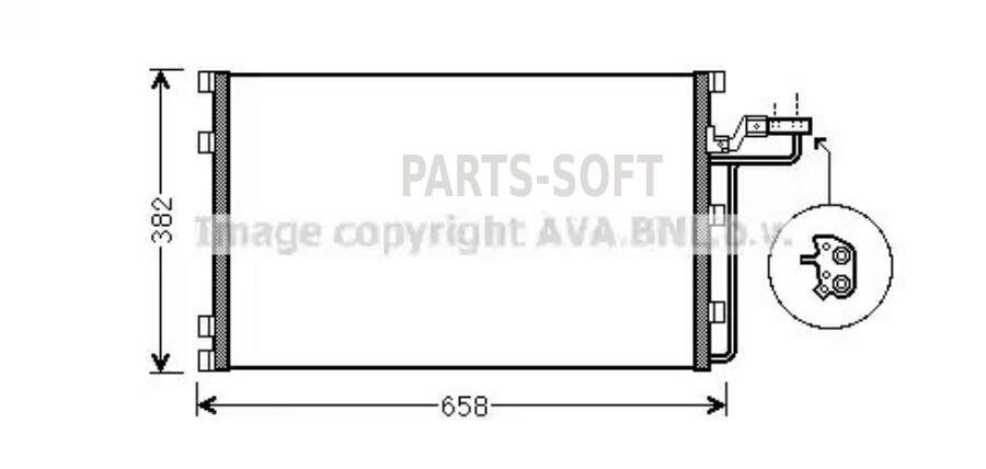 Радиатор кондиционера Ava voa5150 для Volvo C30 C70 II S40 II V50