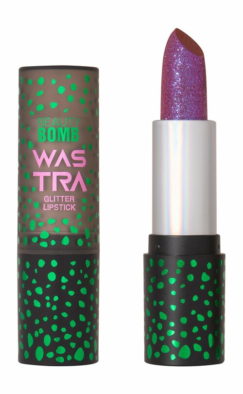 BEAUTY BOMB Помада для губ с глиттером Wastra, 3 г, 03 Винный