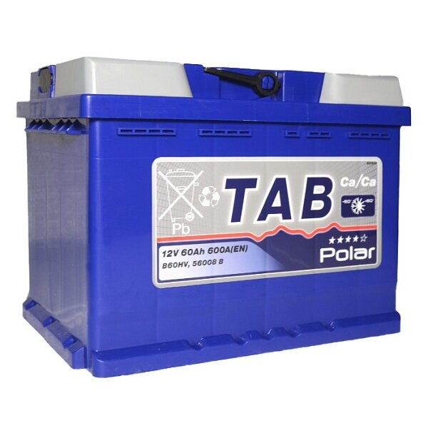 Аккумулятор автомобильный TAB Polar 6СТ-60.1 обслуж. L2 60Ah 600A ПП (242х175х190) L2 242x175x190