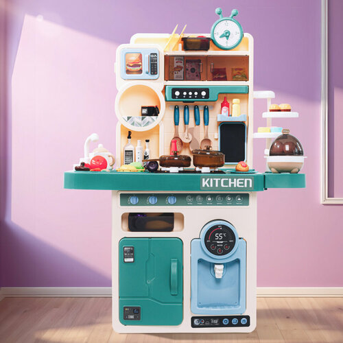 Кухня детская игровая, для девочек, большая, набор 89 предмета