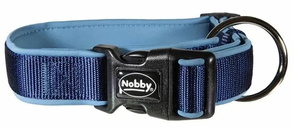 Nobby Ошейник для собак Classic, длина 50-65 см, ширина 25-35 мм, нейлон, синий, синий, 1 шт